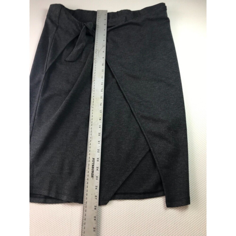 Torrid Skirt Charcoal Gray Tie Front Ponte Pencil Wrap Plus Size 2 / 2X NWT - Picture 8 of 8